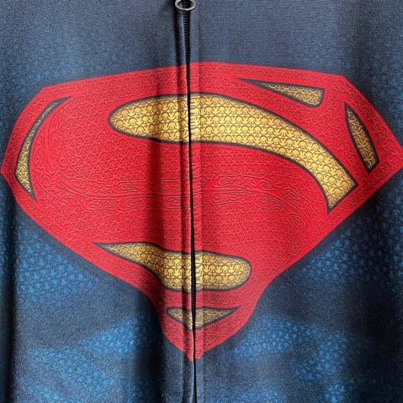 Superman - Batman v Superman: Dawn Of‎ Justice Zip Up Hoodie Jacket Size Large - Picture 3 of 10